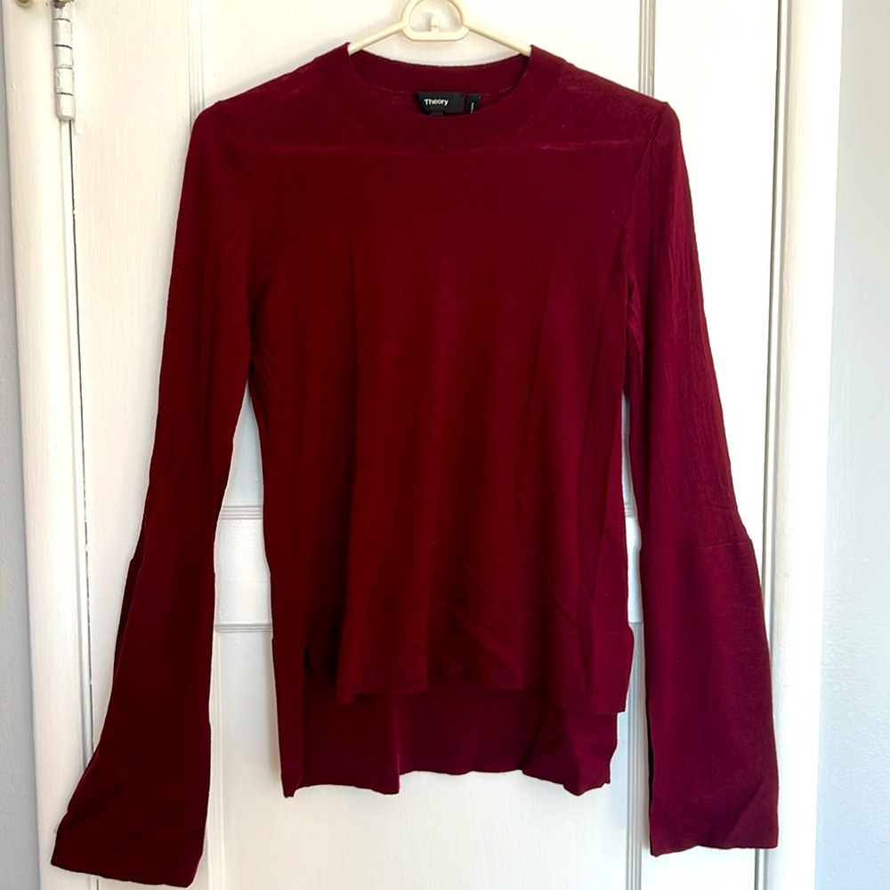 Theory - burgundy sweater in size L